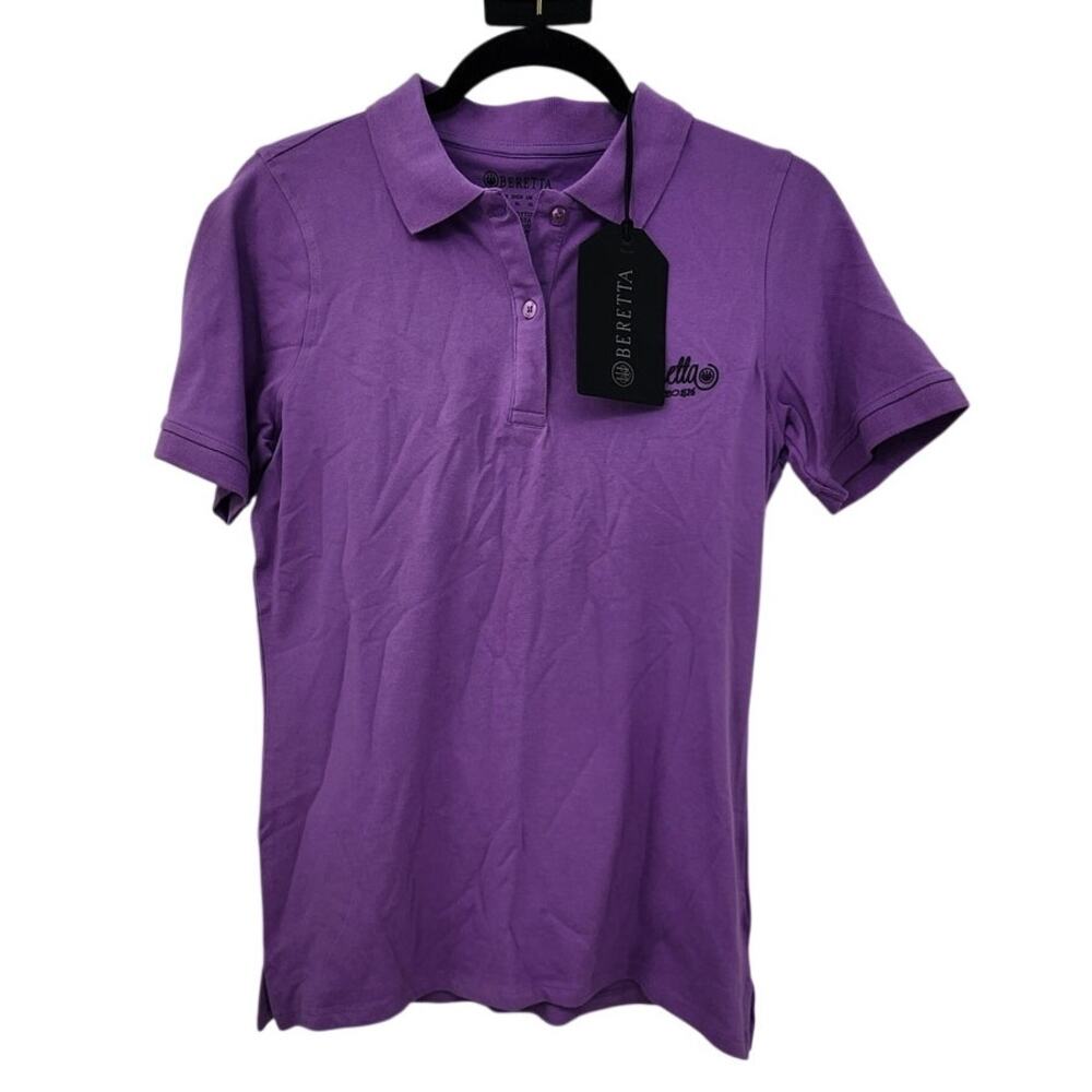 New NWT Beretta Corporate Patch Logo Light Purple Polo Size Large